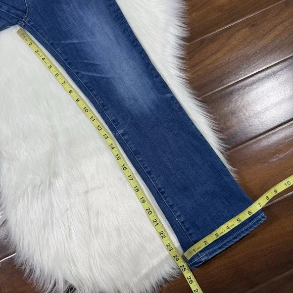 Ag Adriano Goldschmied Women's Medium Blue Cropped Bootcut Jeans - Picture 4 of 9